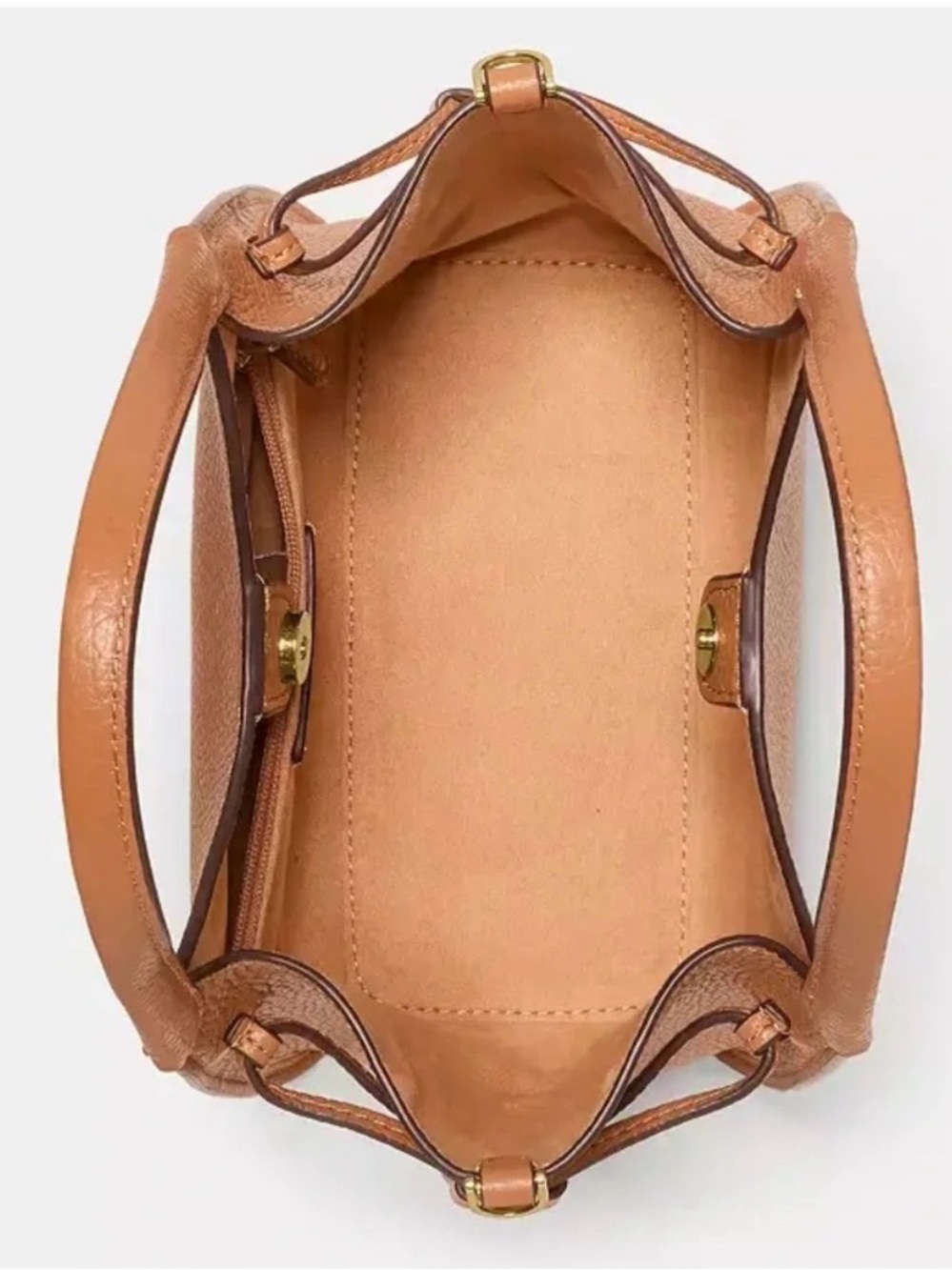 kate spade Stash Small Pebbled Leather Shoulder Tote Cognac Brand New!! - Picture 5 of 10
